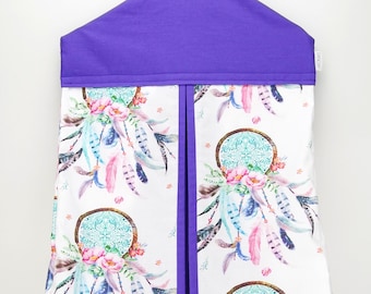 Nappy Stacker - Empileur de couches avec capteurs de rêves violet brillant