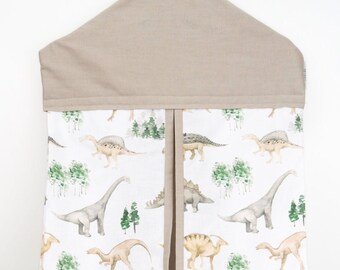 Nappy Stacker - Diaper Stacker, Lazy Dinosaur nappy caddy, Dinosaur nursery, neutral nursery, Dinosaur nappy diaper stacker, baby boy caddy