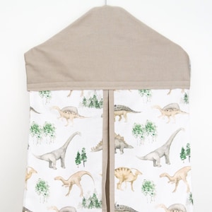Nappy Stacker - Diaper Stacker, Lazy Dinosaur nappy caddy, Dinosaur nursery, neutral nursery, Dinosaur nappy diaper stacker, baby boy caddy