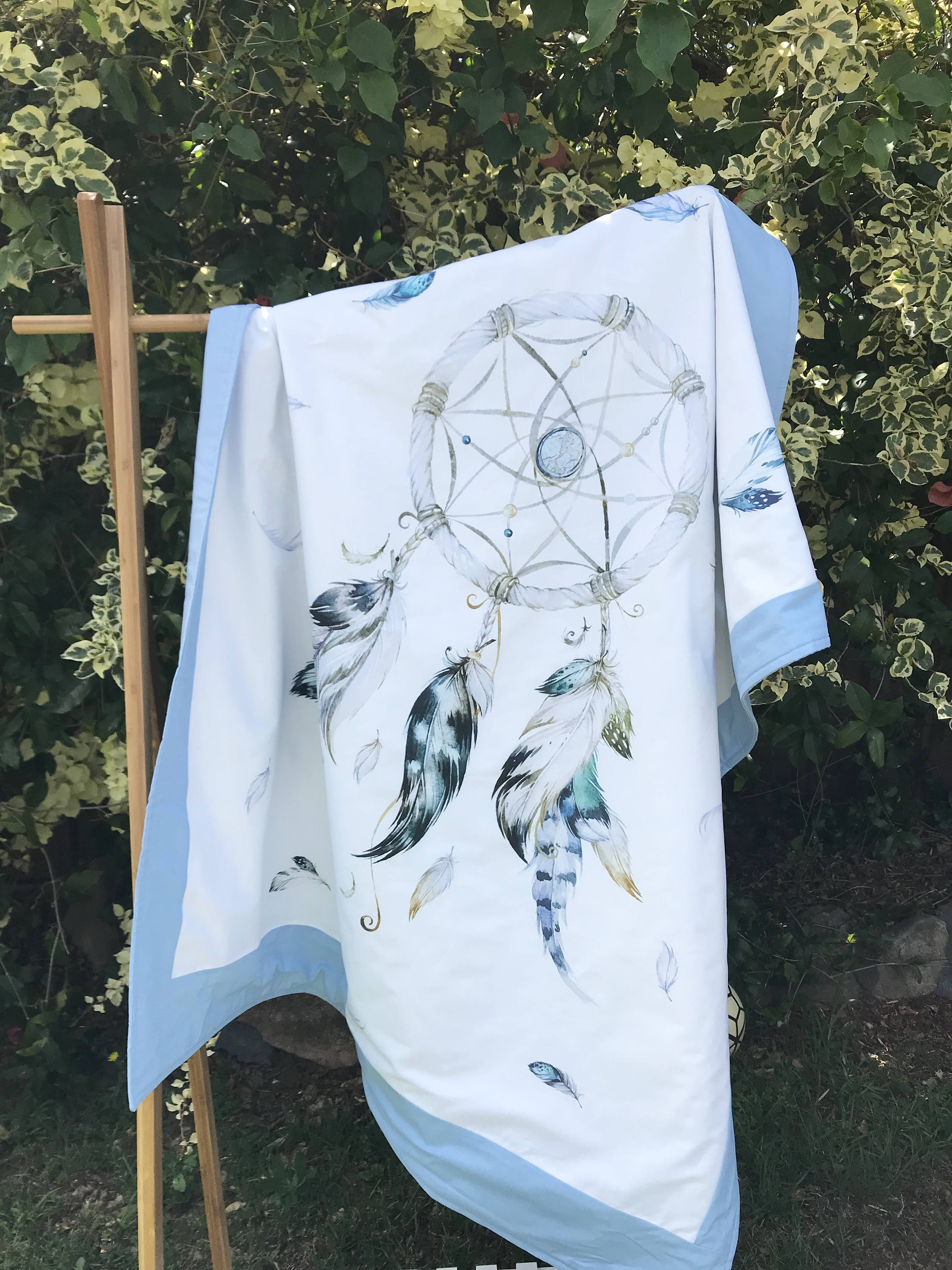 Dreamcatcher Nursery Set in Blue // Dreamcatcher crib set Etsy