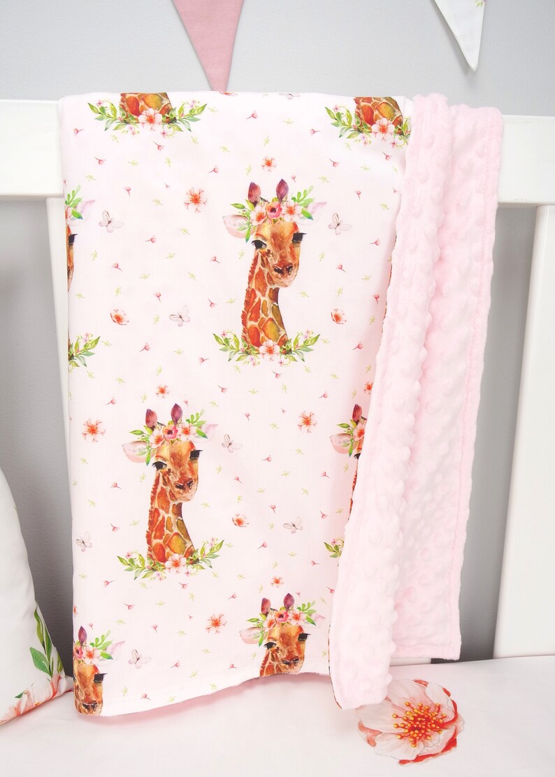 Giraffe Nursery Set for Girls // Giraffe Girl Crib Set Etsy