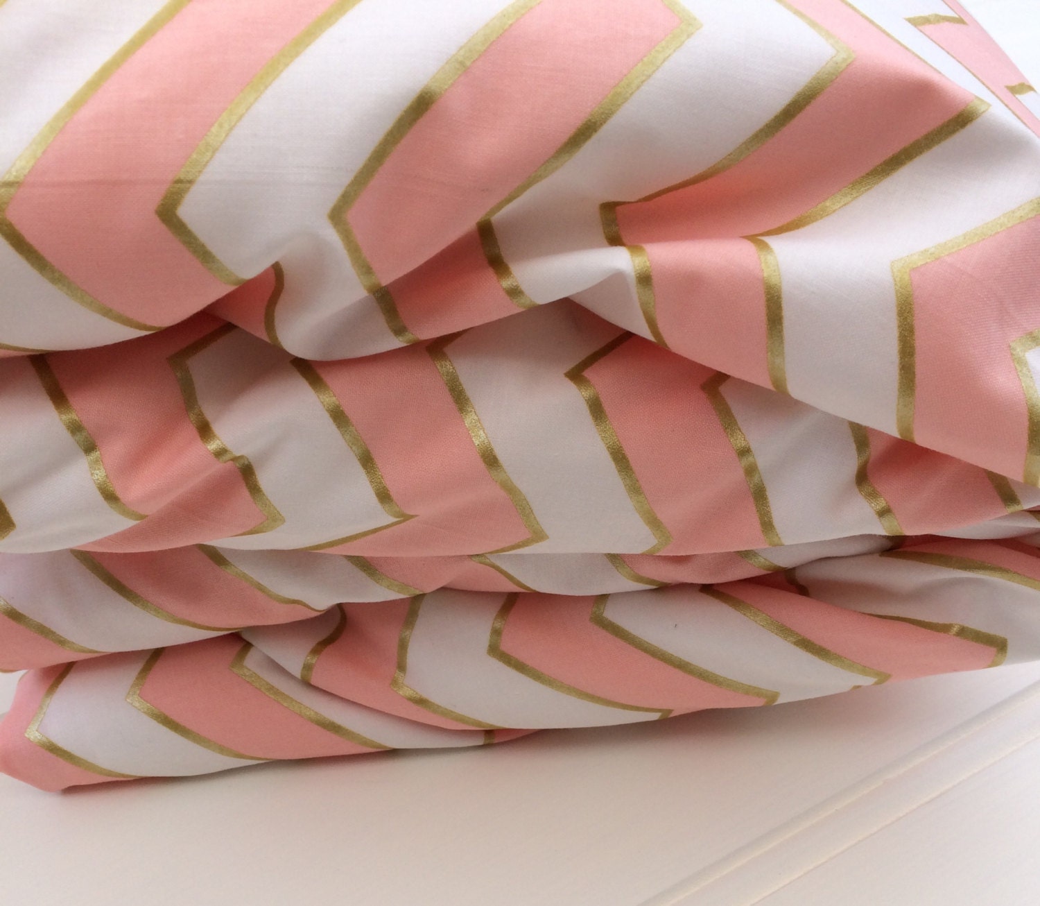 Cot Quilt Doona Duvet Cover In Pink And Gold