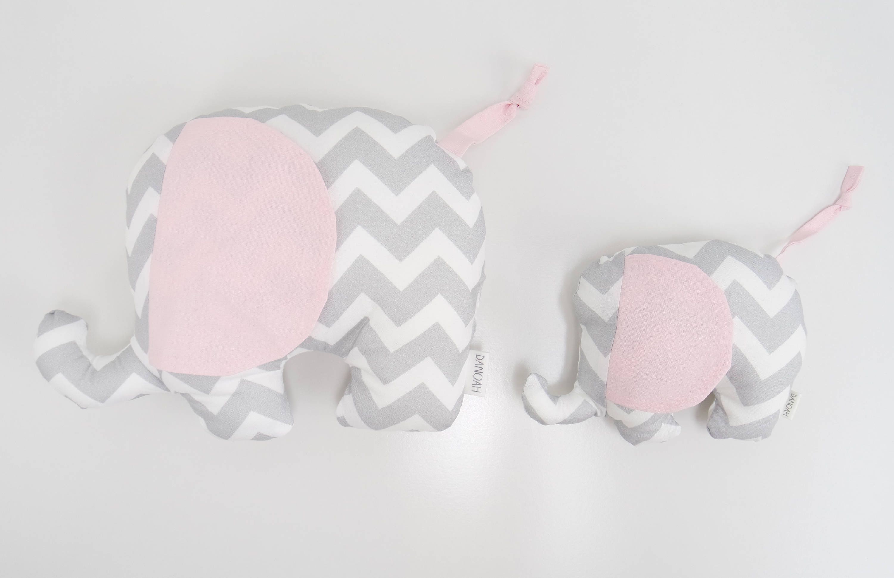 Patchwork cot quilt in Pink and Grey Elephants Etsy