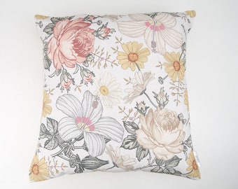 Vintage Floral Cushion Cover // Neutral Nursery cushion cover // Baby Girl Nursery Decor// Pretty Nursery Pillow Cover// floral nursery