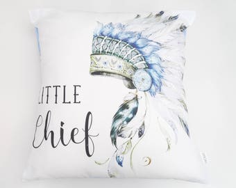 Little Chief Blue Cushion Cover