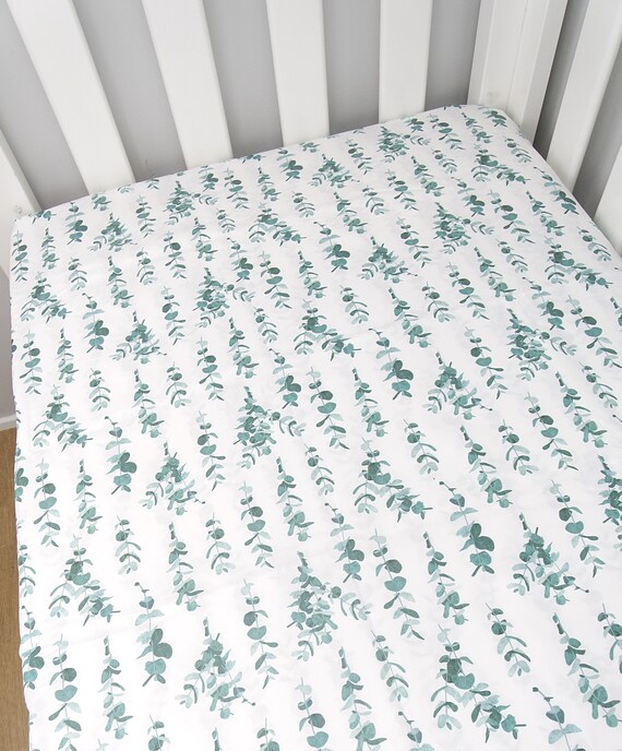 leaf print cot sheet