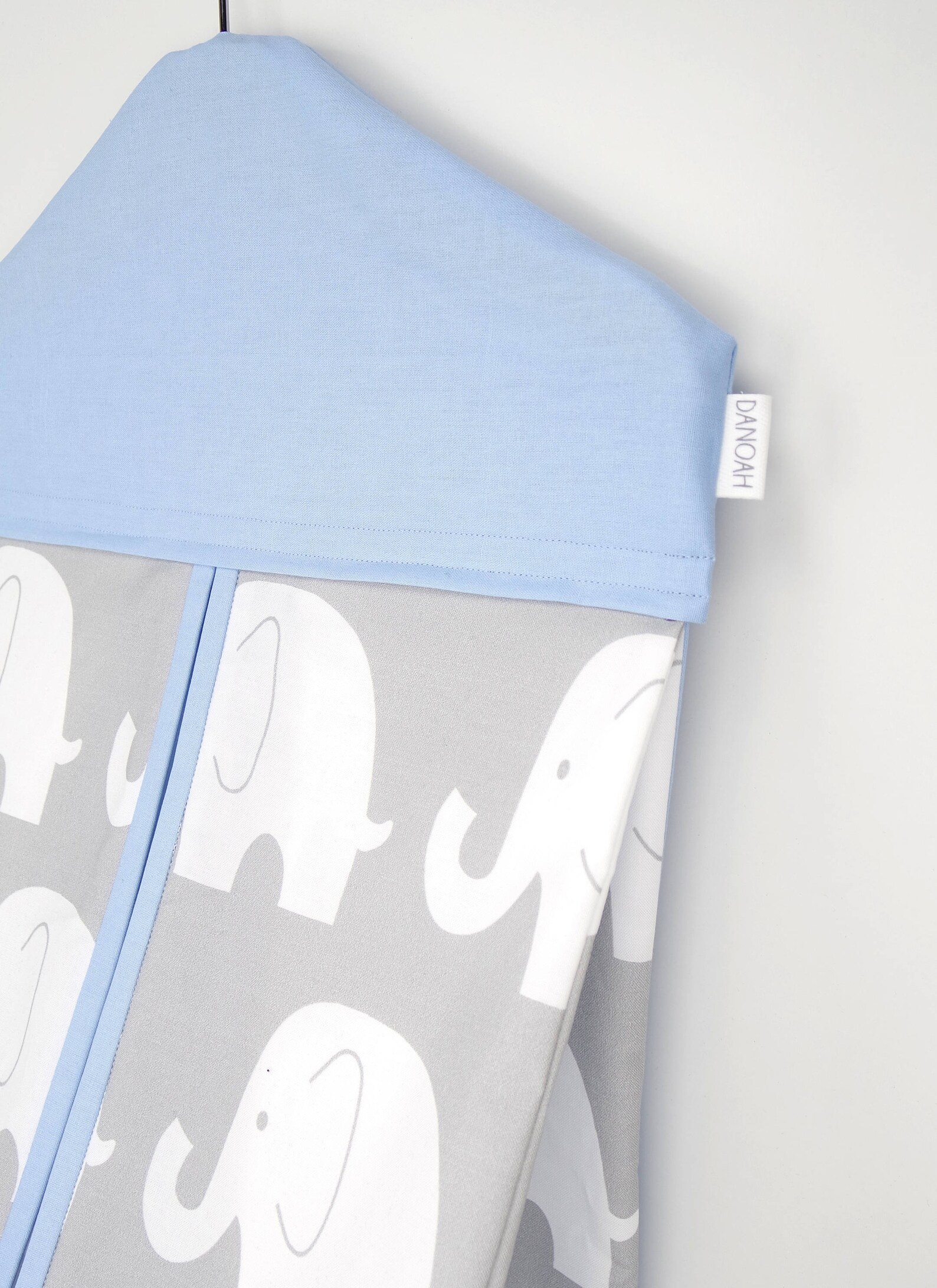 Nappy Stacker Diaper Stacker With Baby Blue & Grey Elephants Etsy