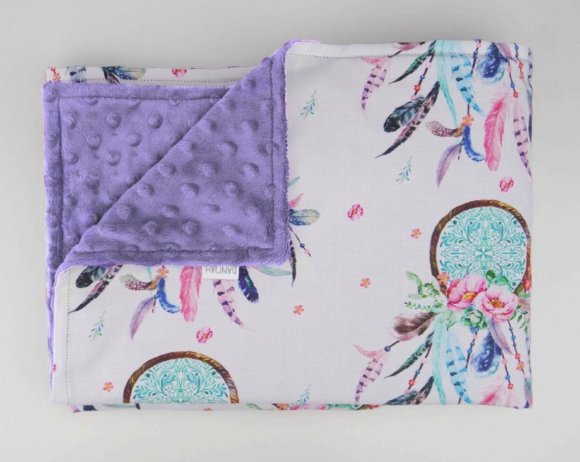 Dreamcatcher Nursery Set in Purple // Dreamcatcher Crib Set Etsy