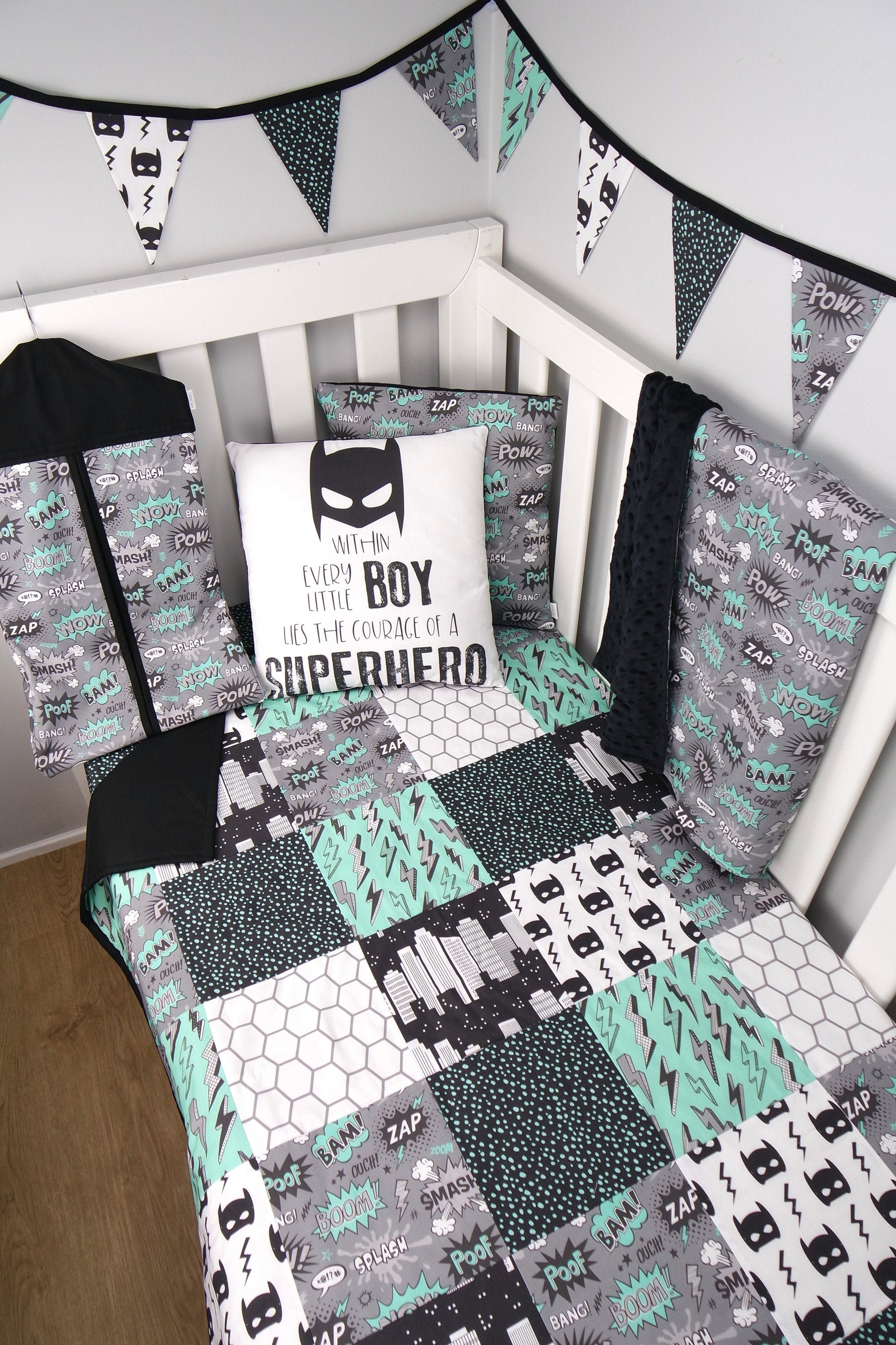 Superhero crib bedding hotsell