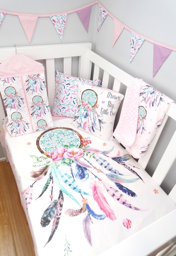 Dream Big Little One Pink Dreamcatcher Cushion Cover 50