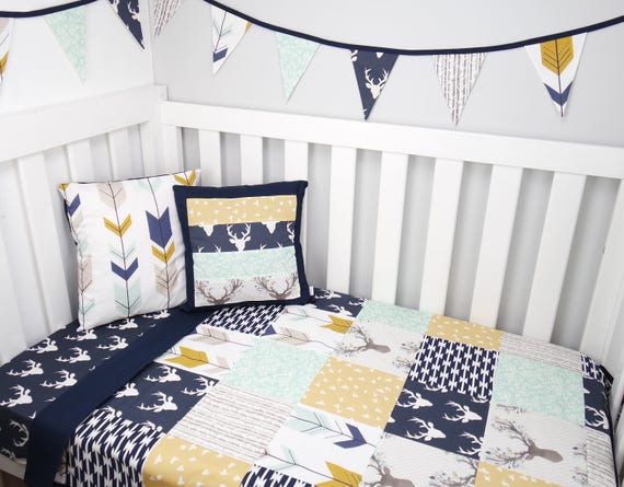 mustard cot quilt