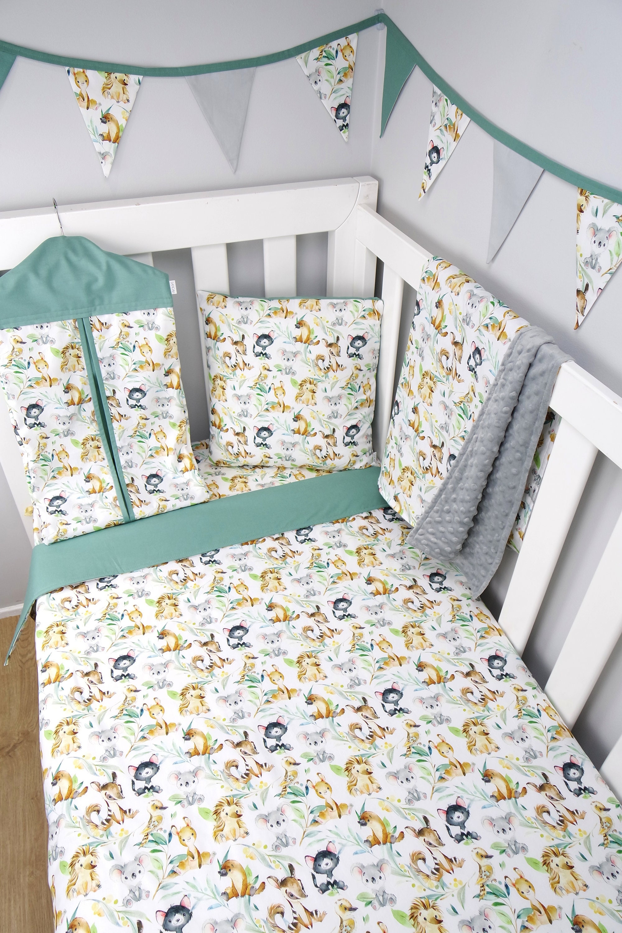 Cot Bedding Set With Bumper Jungle Safari And Friends Fabricco atelieryuwa.ciao.jp