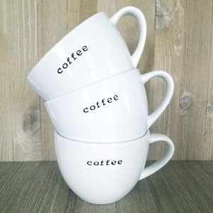Vintage, Crate & Barrel Coffee Cup, Large, 16oz White Mug