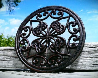Trivet, Cast Iron Trivet, Shabby Chic Wall Decor, Celtic Design
