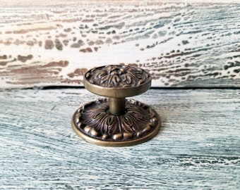 Vintage Drawer Pull, Round Drawer Knob, Very Decorative Dresser Handle,  2 Piece Cabinet Hardware,