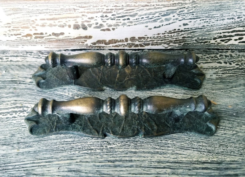 3 Inch Mounting Set of Two Rustic Decorative Dresser Handles Vintage Drawer Pulls 2 Piece Cabinet Hardware
