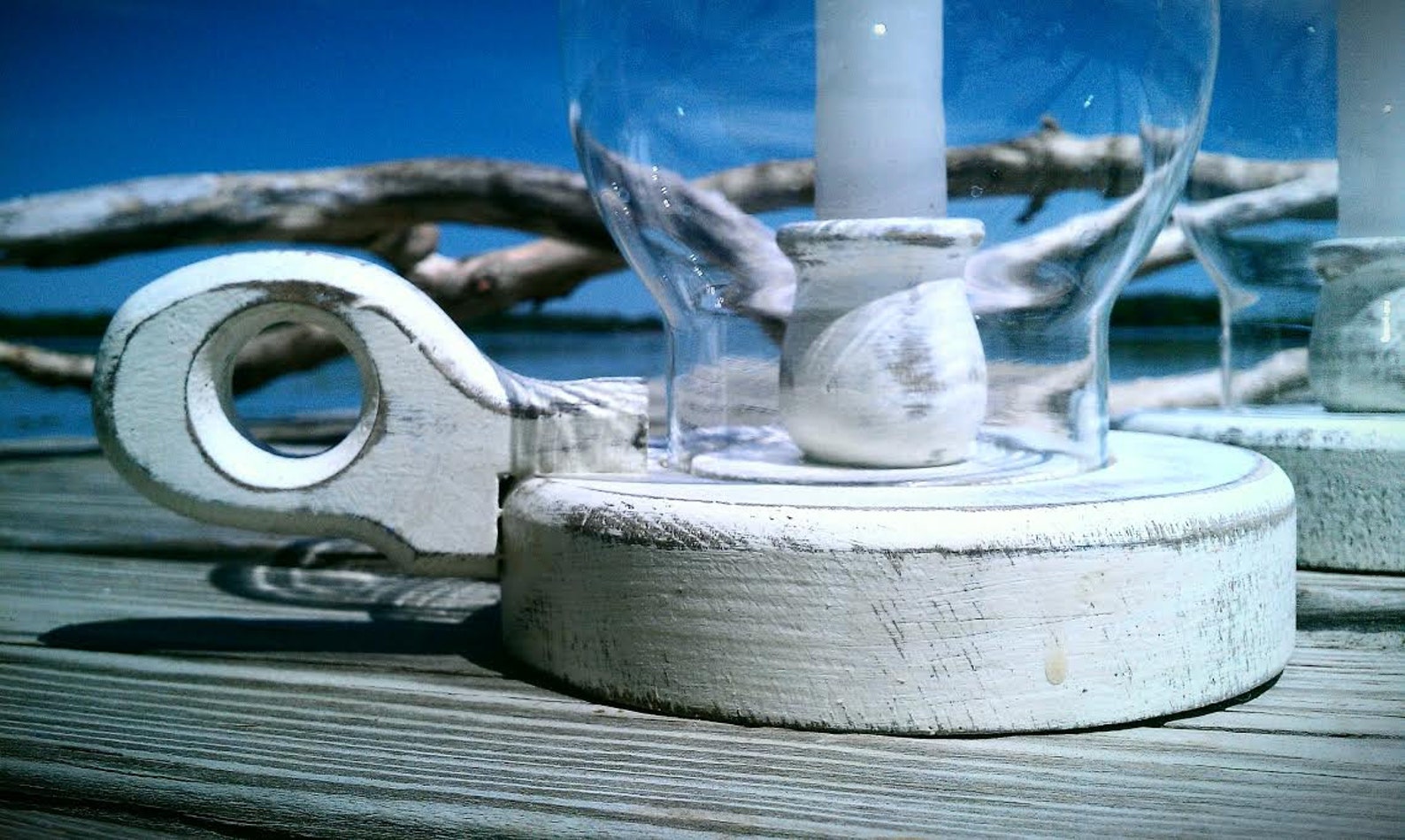 Vintage Candle Holder Hurricane Lamp Shabby Chic Cottage Etsy