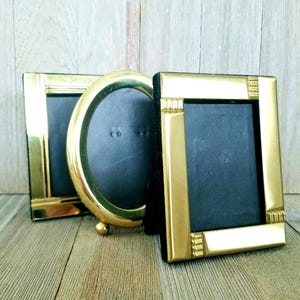 3 Mini Picture Frames, 2&quot; x 3&quot; Insert Size, Gold Set of 3 Ornate Vintage Frames,