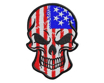 american flag skull etsy