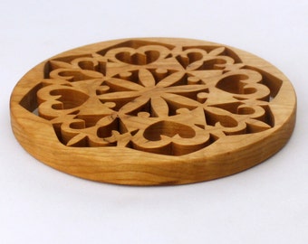 Ready to ship! Trivet - Potholder - Wooden trivet.