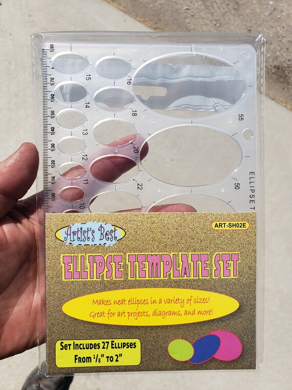 Circle and Eclipse Oval Template Set Jewelry Making Metalworking Gauge Tool