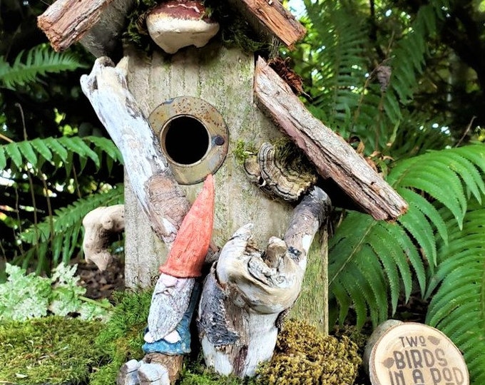 Rustic Birdhouse, Hobbit Birdhouse, Fairy Birdhouse, Whimsical