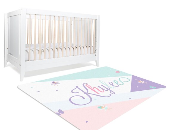 Custom Rug Fairy Decor Personalized Rug Little Girls Room Decor Pink And Purple Personalized Nursery Girls Bedroom Decor Playroom
