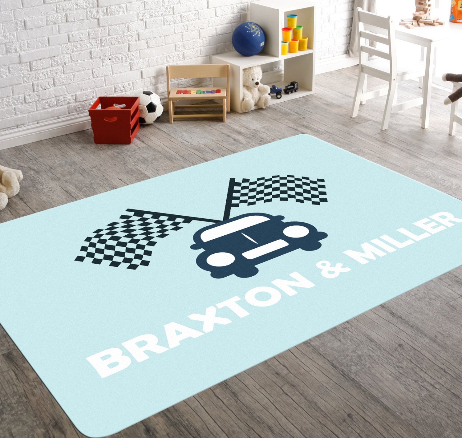 Car Rugs Personalized Rug Name Nursery Decor Boys Room Etsy