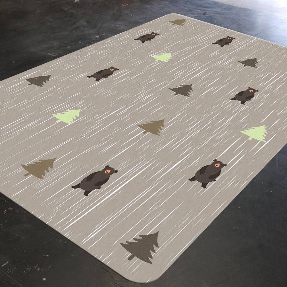 Woodland Bear Woodland Nursery Woodland Rug Nursery Rug Etsy