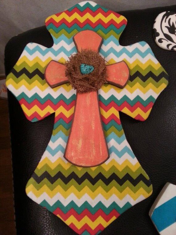 Items similar to Cross, Chevron, Wall Cross, Wall Decor, Layered