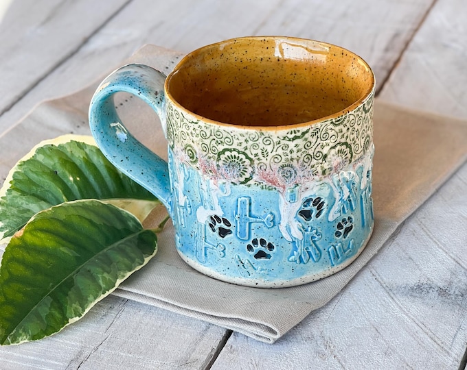 Paw-ttery Collection, Dolly Mug, Ceramic Mug, Handmade Pottery,Coffee Mug