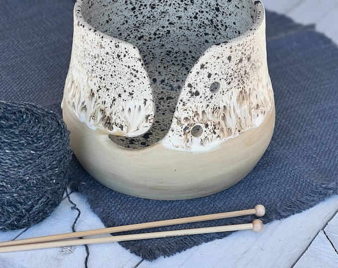 Yarn Bowl/ Ceramic Yarn Bowl/Handmade