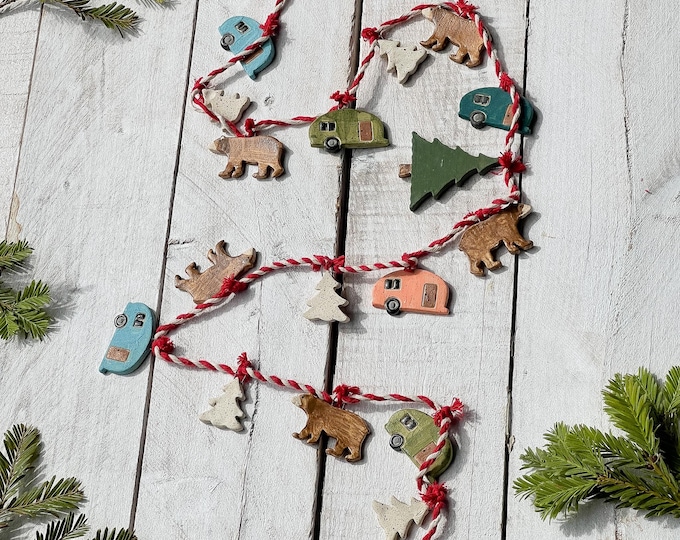 Christmas Garland/Ceramic Garland/Handmade Holiday Garland