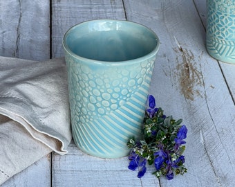 Mint Sea Salt Tumblers/Water Cup/ Ceramic Cup/ Short Cup