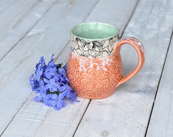 Ceramic Mug/Coffee Mug/Handcrafted Pottery