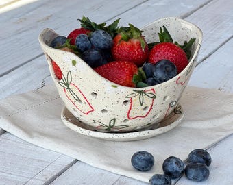 Berry Bowl/Ceramic Calendar/Handmade Pottery