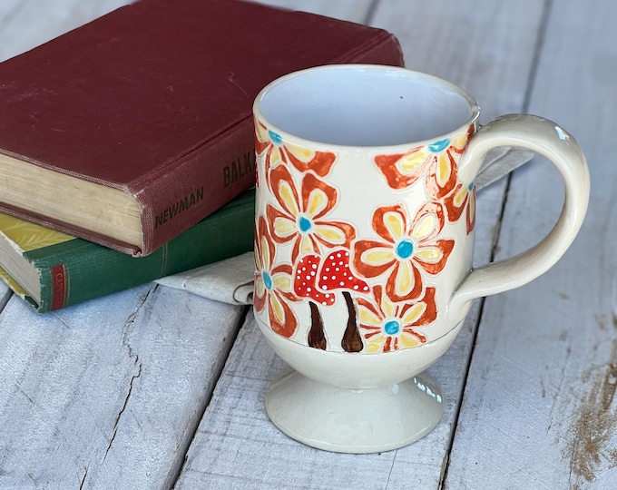 Paw-ttery Collection, Willow Mug, Ceramic Mug, Handmade Pottery,Coffee Mug
