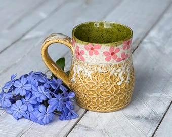 Ceramic Mug/Coffee Mug/Handcrafted Pottery
