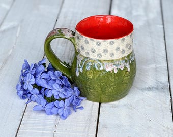 Ceramic Mug/Coffee Mug/Handcrafted Pottery