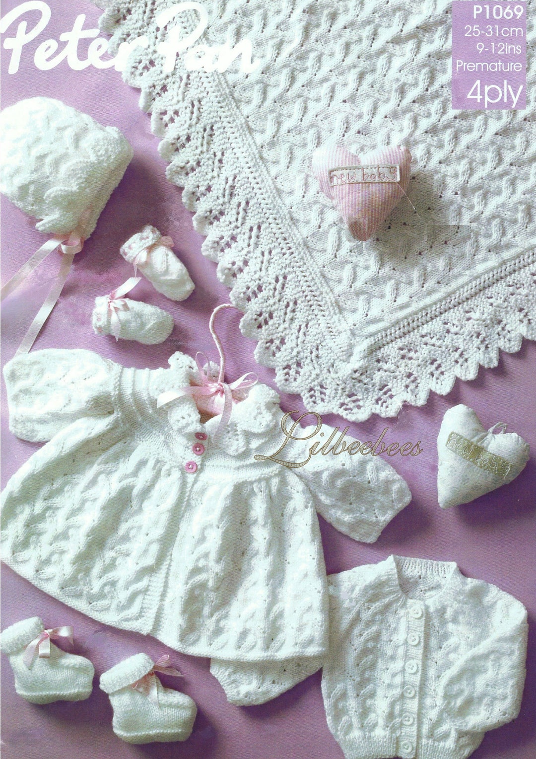 Baby Knitting Pattern PDF. Premature Sizes, Baby Shawl, Coat, Cardigan ...