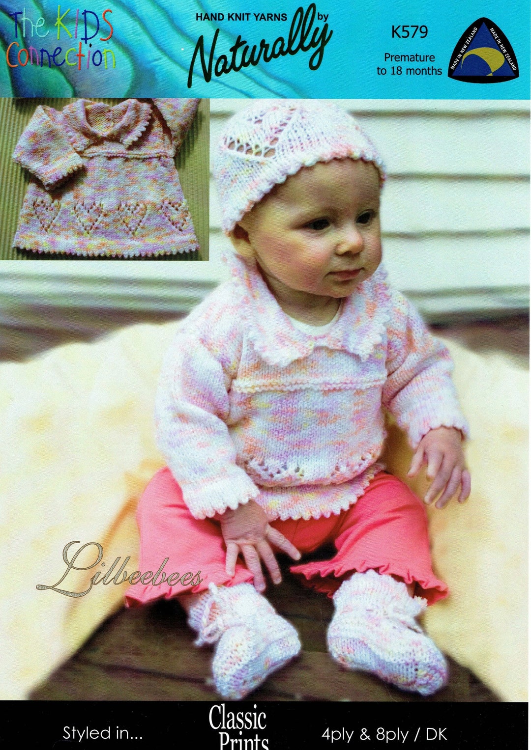 Baby Knitting Pattern - PDF Download - Sweater, Hat and Booties to Fit ...