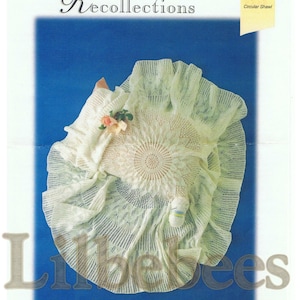 Babybreipatroon = PDF-formaat, ronde babysjaal gebreid van 3-laags wol