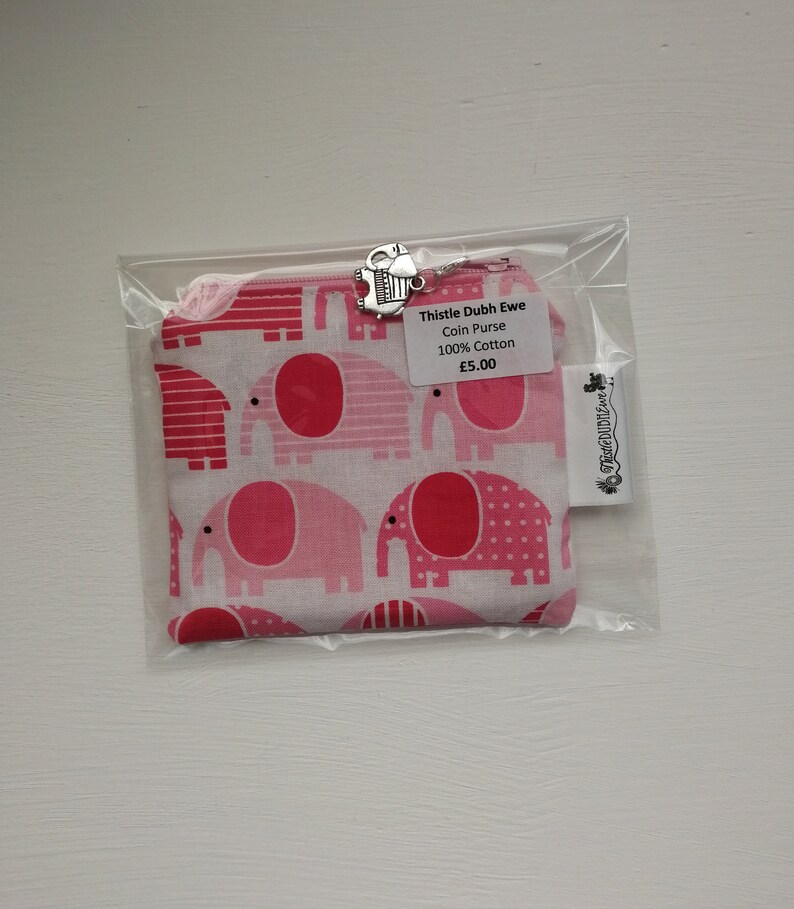 Cute Girl/'s Purse Pink Purse Coin Purses Elephant Purse Fabric Purse