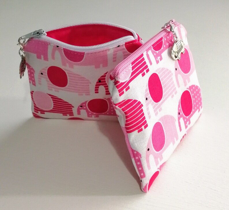 Cute Girl/'s Purse Pink Purse Coin Purses Elephant Purse Fabric Purse