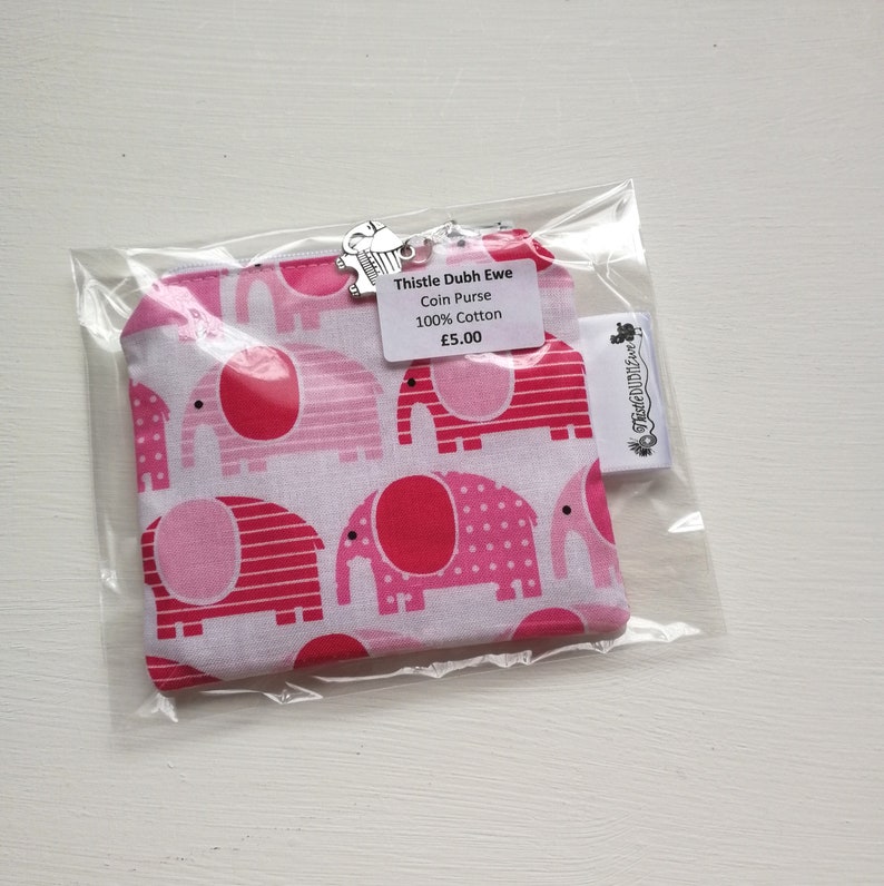 Cute Girl/'s Purse Pink Purse Coin Purses Elephant Purse Fabric Purse