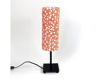 Bedside lamp shade - Orange Moons - Cylinder lampshade