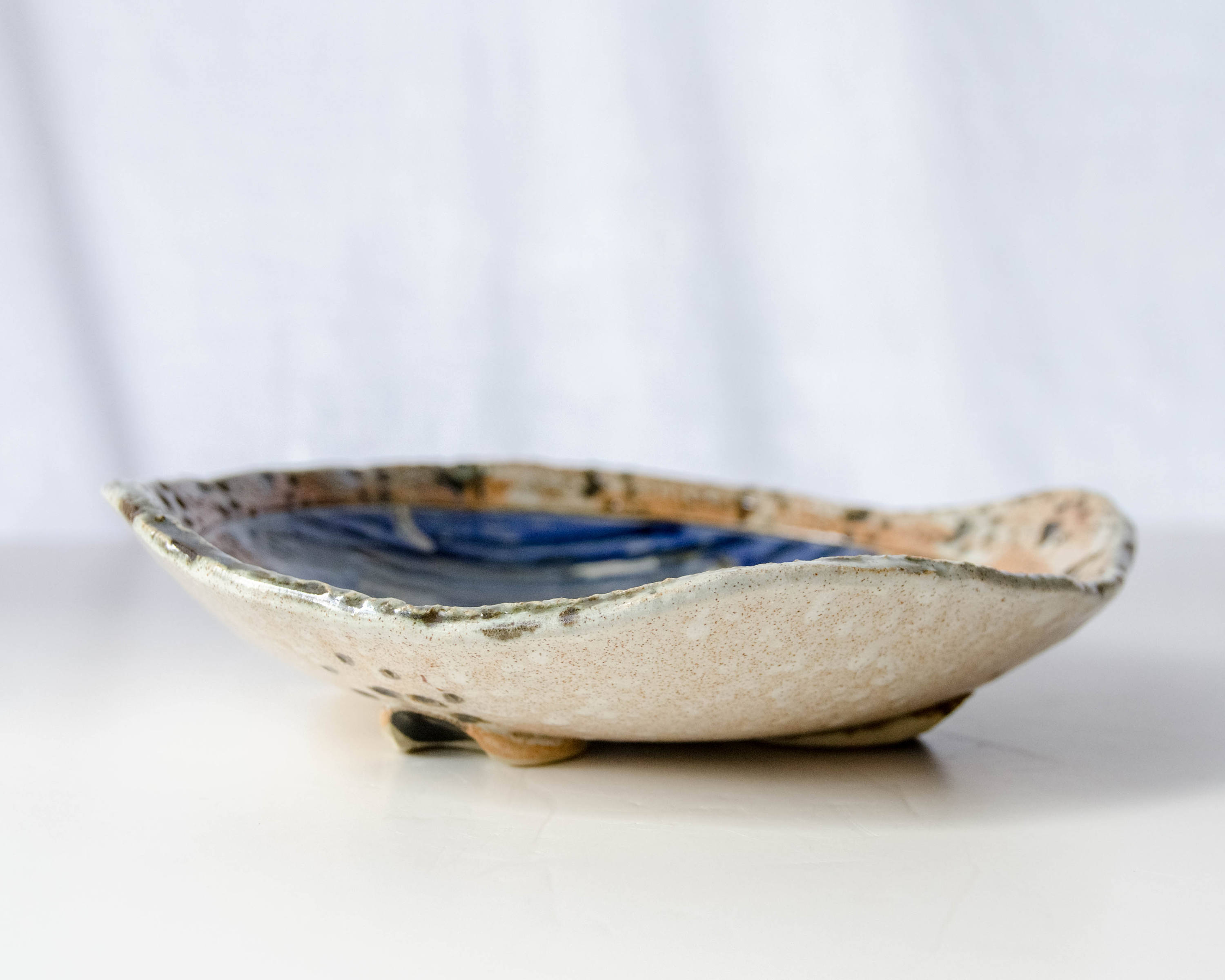 Grey Wolf Pottery Dish Handbuilt Stoneware Bowl Wolf Art Etsy