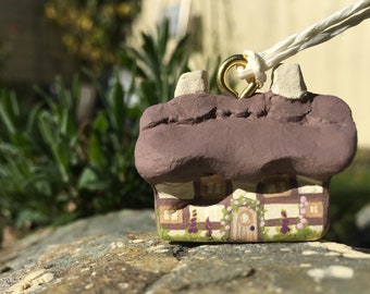 Miniature cottage hanging decoration