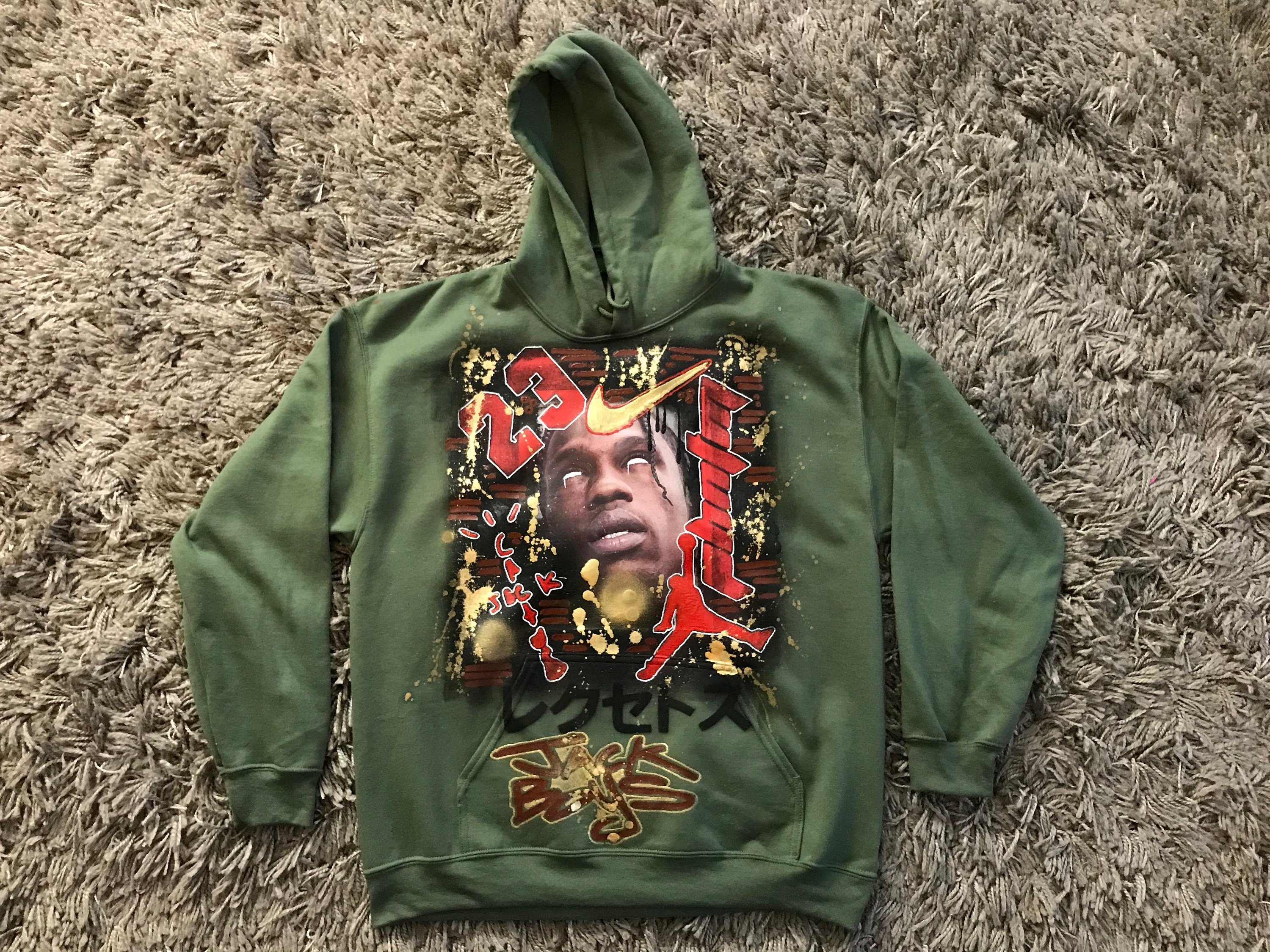 la flame travis scott hoodie