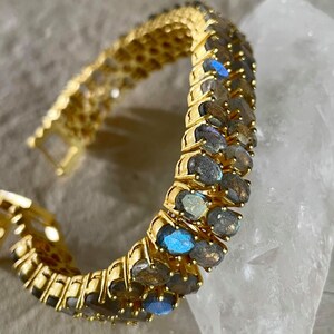 Free Shipping, Labradorite Bracelet, Luxury Bracelet, BRIDAL Gift, Anniversary Gift, Birthday GIFT, Boutique Jewelry,  Fine Bracelet